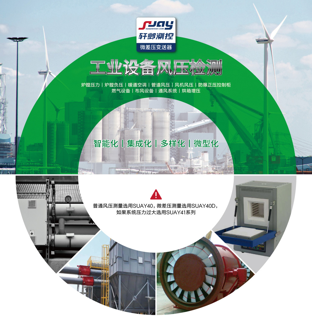 工業設備風壓檢測（爐膛壓力、爐膛負壓、暖通空調、管道風壓、風機風壓等）